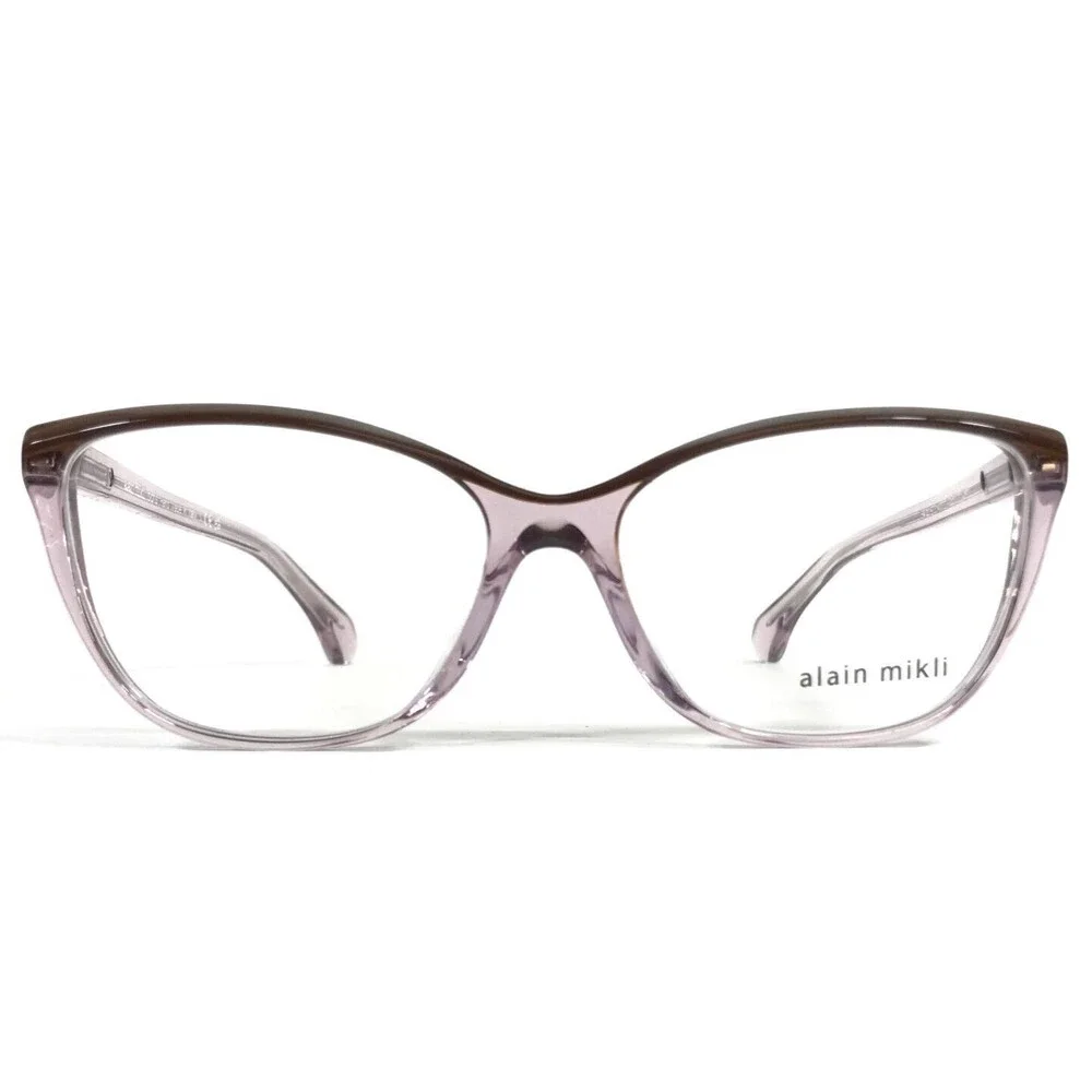 Alain Mikli Eyeglasses Frames A03502 004 Transparent Purple Brown 54-15-140